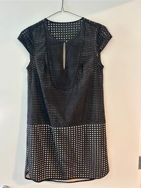 J.Crew Black Eyelet Mini Dress
